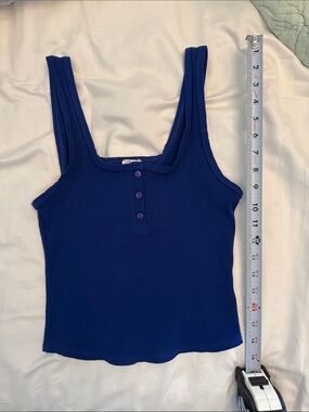 Blue rain tank top